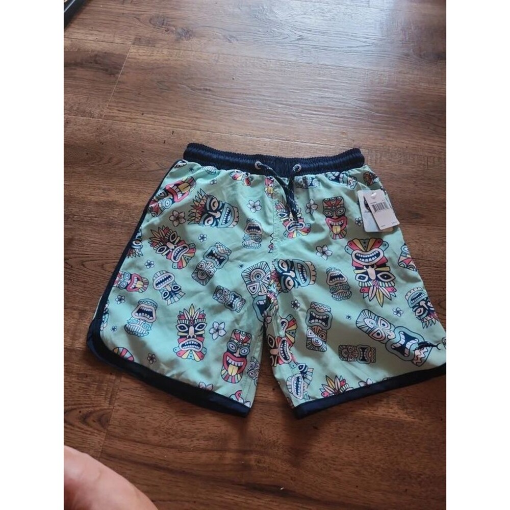 Tommy Bahamas Tiki pattern boys swim trunks size 8